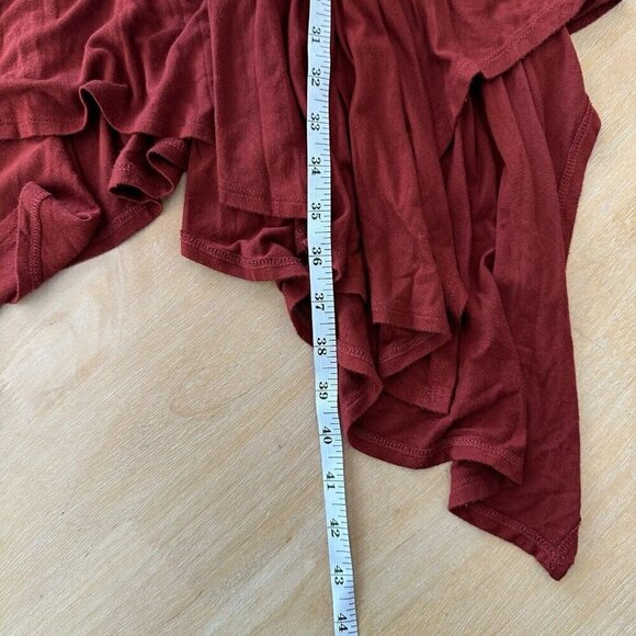 Peruvian Connection Red Knit Long Sleeve Asymmetric Lagenlook Tunic Dress S - Picture 13 of 13